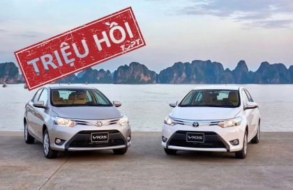 Hơn 2.700 chiếc Toyota Vios và Altis bị triệu hồi lại lần thứ 2